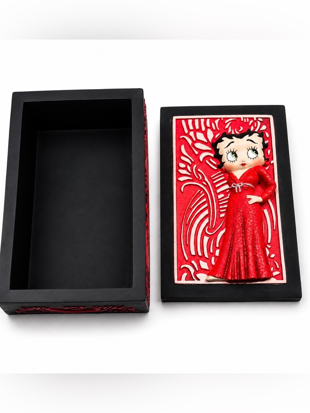 Betty Boop Decorative Trinket Box-Red Dress Collectible Jewelry Keepsake Box